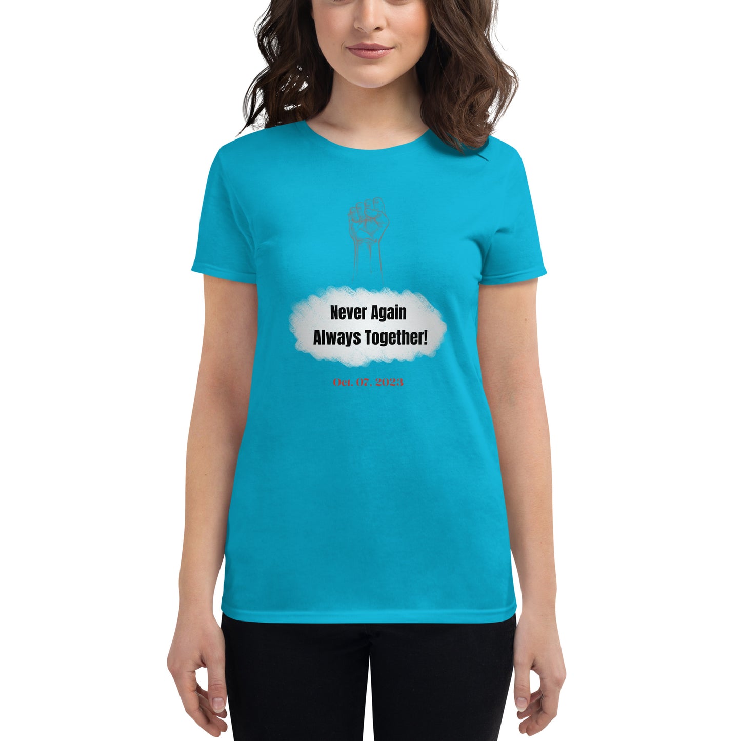 Never again. Always together - Women's short sleeve t-shirt (5 colors)