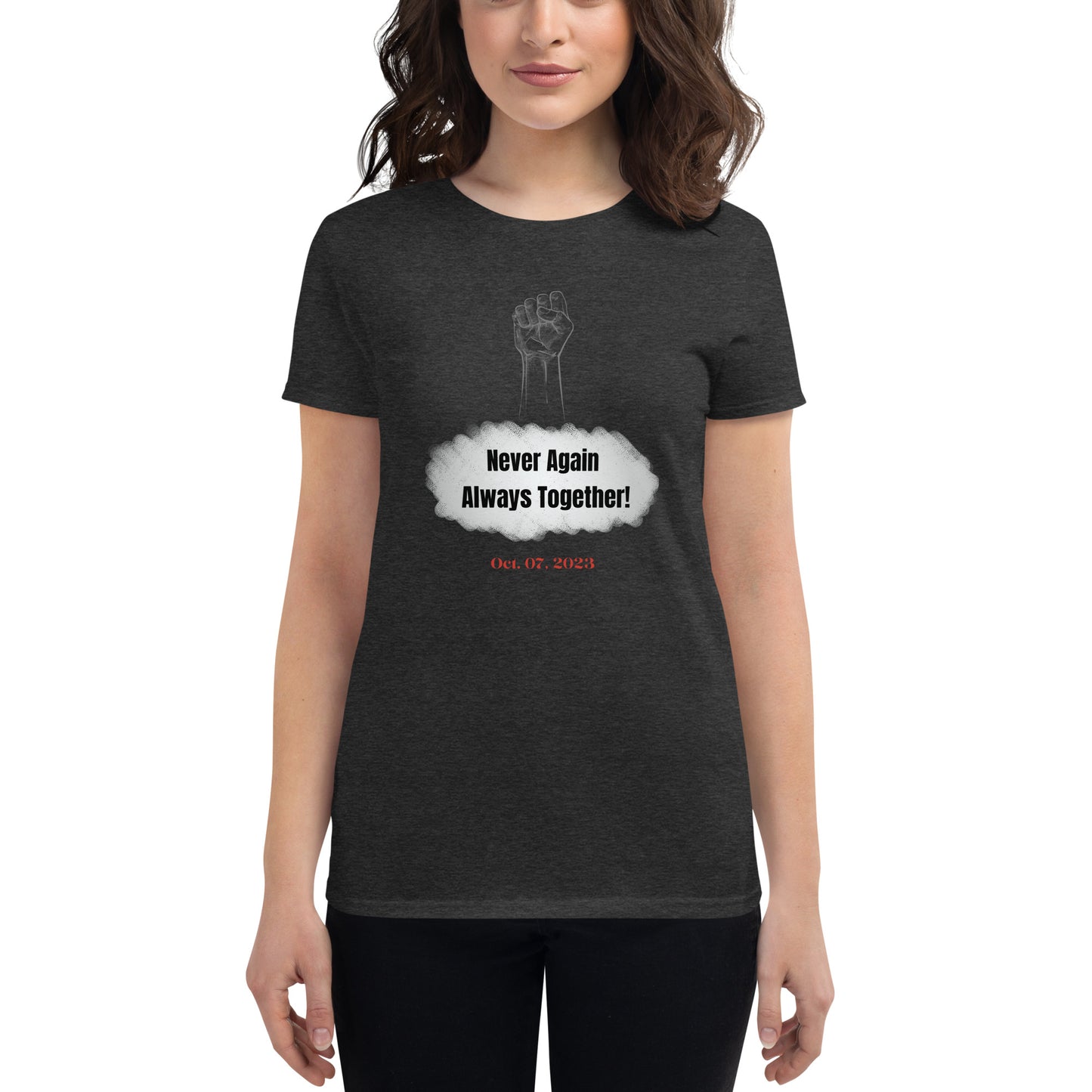 Never again. Always together - Women's short sleeve t-shirt (5 colors)
