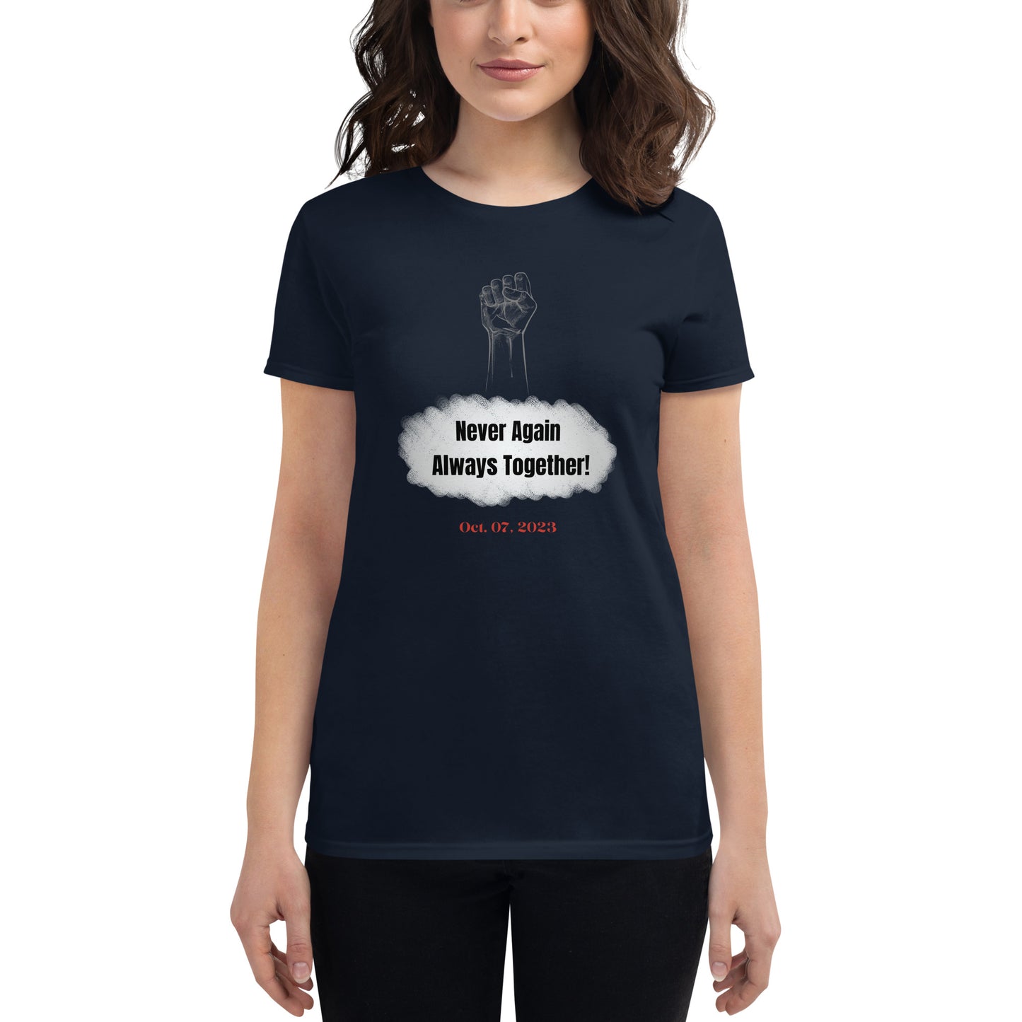 Never again. Always together - Women's short sleeve t-shirt (5 colors)