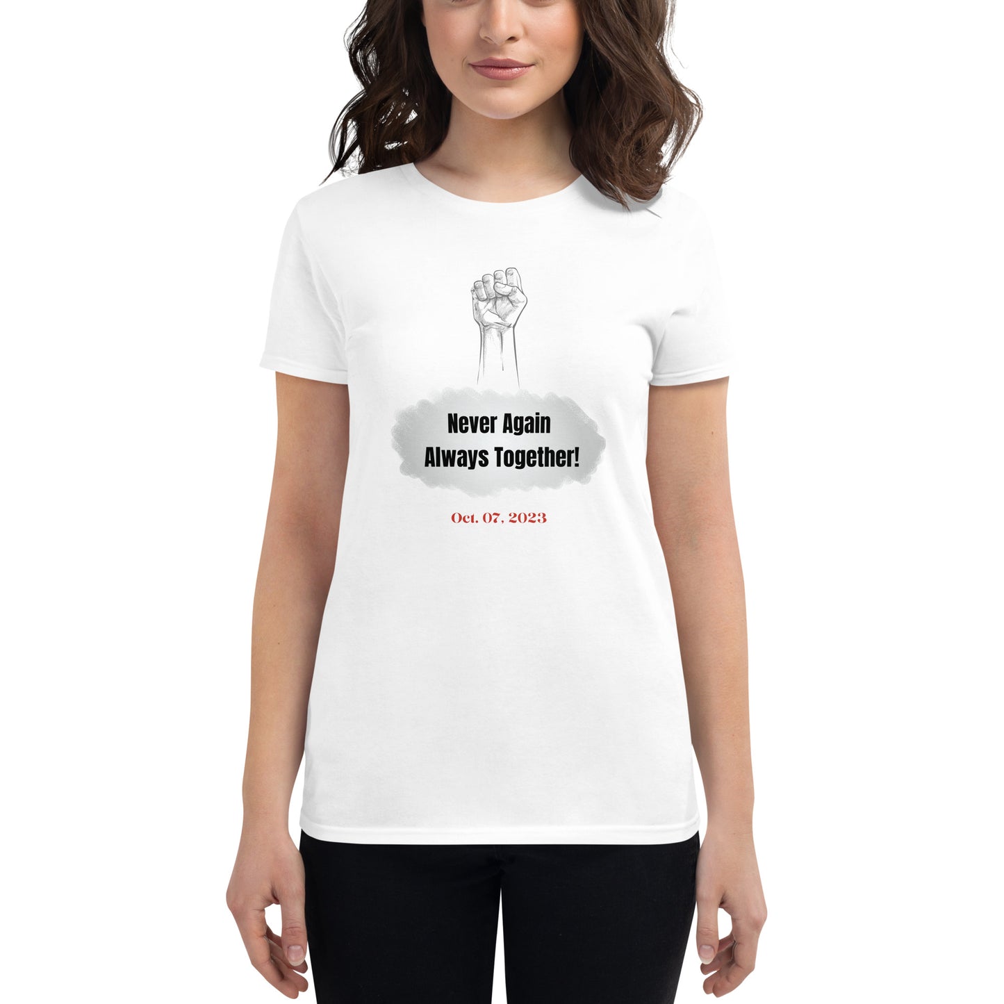 Never again. Always together - Women's short sleeve t-shirt (5 colors)