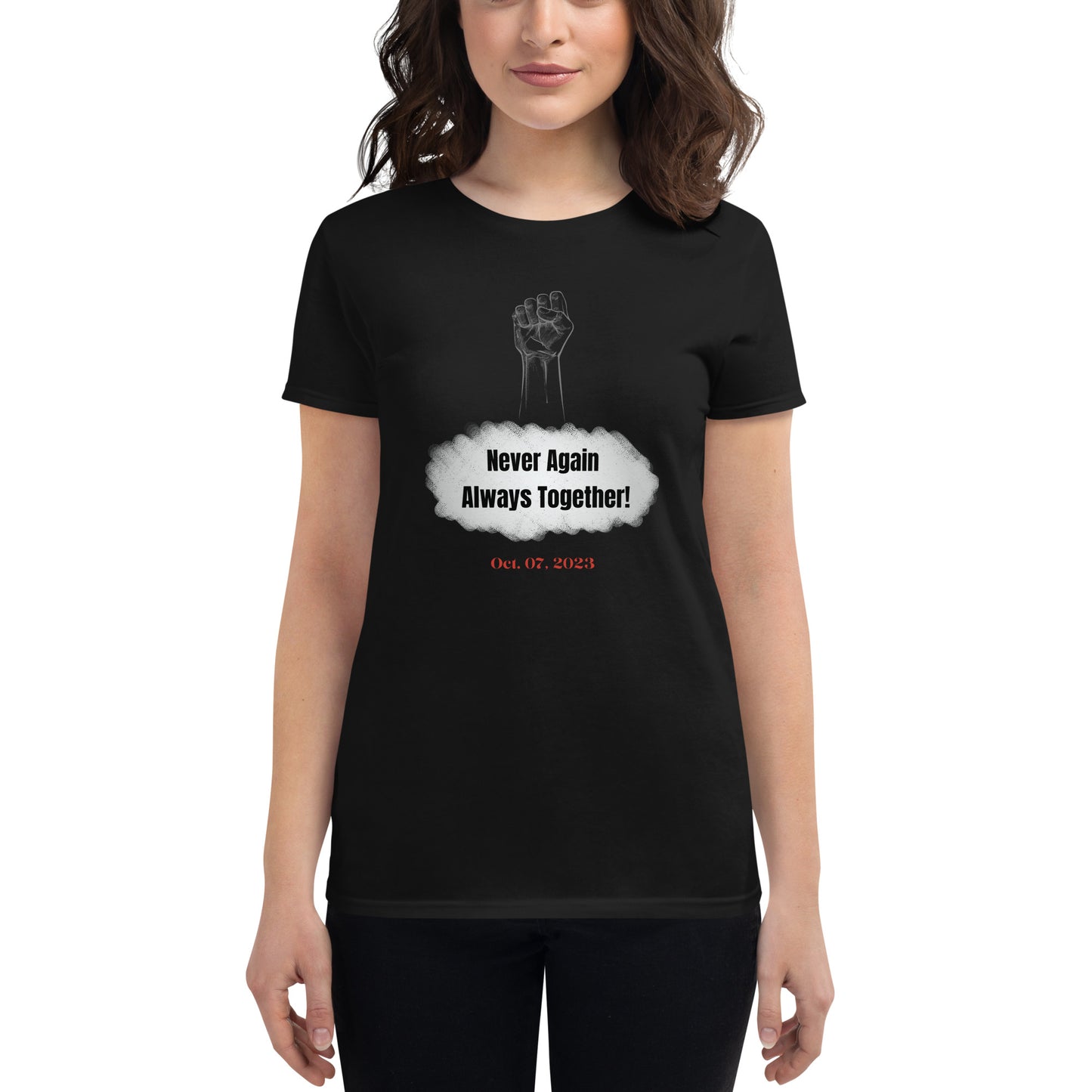 Never again. Always together - Women's short sleeve t-shirt (5 colors)